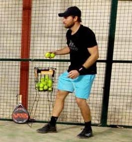 Padel coach Mike Rose