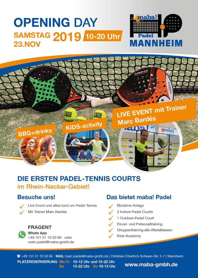 Maba Padel Mannheim Eröffnung